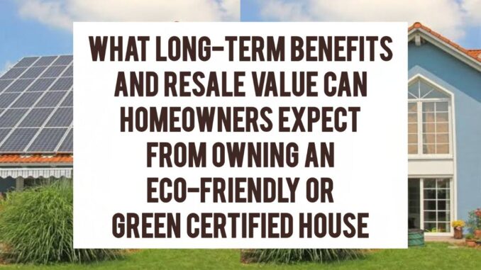 What Long-Term Benefits And Resale Value Can Homeowners Expect From Owning An Eco-Friendly Or Green-Certified House